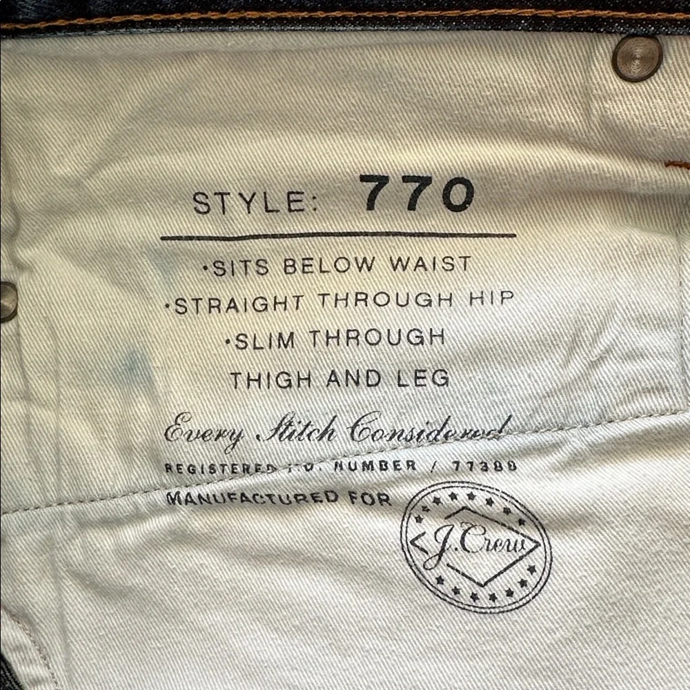 J.Crew 770™ Straight-fit stretch jean in indigo raw Japanese denim